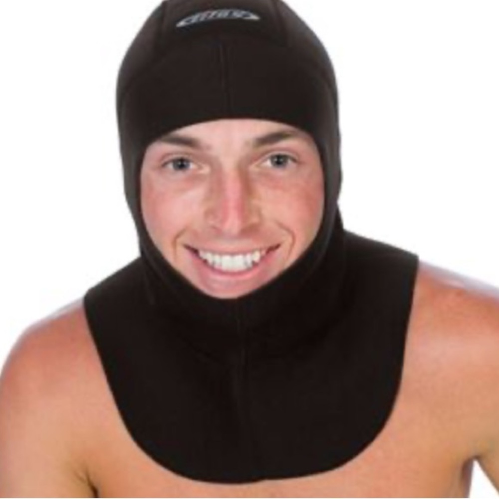 Tilo Black Scuba Snorkel Water Neoprene Hood Hooded Hat M